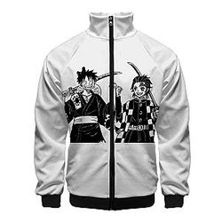 Kimetsu no Yaiba Jacket  Tanjiro &amp; Luffy Demon Slayer Storeandise Demon Slayer Store