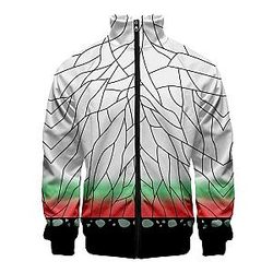 Kimetsu no Yaiba Jacket  Shinobu Kochou Pattern Demon Slayer Storeandise Demon Slayer Store