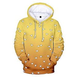 Kimetsu no Yaiba Hoodies -  Zenitsu Haori Pattern Demon Slayer Storeandise Demon Slayer Store