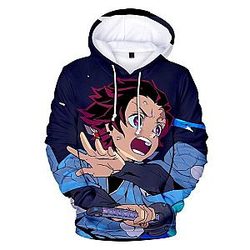 Kimetsu no Yaiba Hoodies - Tanjiro Blue Demon Slayer Storeandise Demon Slayer Store