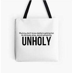 unholy sam smith kim petras All Over Print Tote Bag
