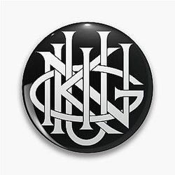 WHITE KING Gnu logo Pin