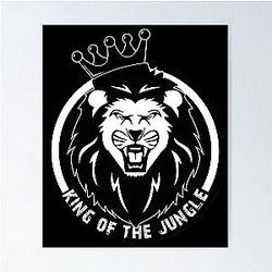 King of the Jungle Lion Poster