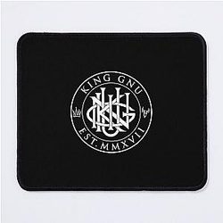 WHITE TRANSPARENT King Gnu logo Mouse Pad