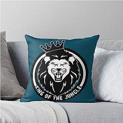 King of the Jungle Lion Throw Pillow