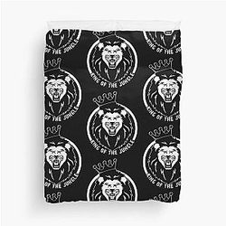 King of the Jungle Lion Gnu Duvet Cover