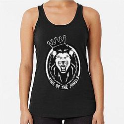 King of the Jungle Lion Racerback Tank Top