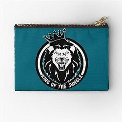 King of the Jungle Lion Gnu Zipper Pouch