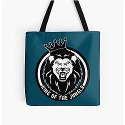 King of the Jungle Lion All Over Print Tote Bag
