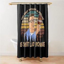 They only woman Hank man cartoon Shower Curtain