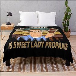 They only woman Hank man cartoon Throw Blanket