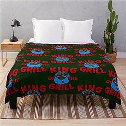 King of the Grill Throw Blanket