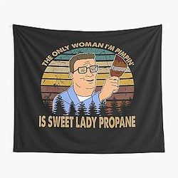 They only woman Hank man cartoon Tapestry