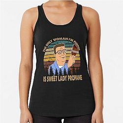 They only woman Hank man cartoon Racerback Tank Top