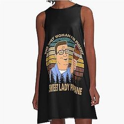 They only woman Hank man cartoon A-Line Dress
