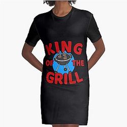 King of the Grill Graphic T-Shirt Dress