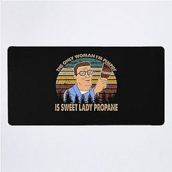 They only woman Hank man cartoon Desk Mat