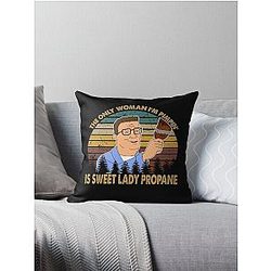 They only woman Hank man cartoon Throw Pillow