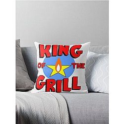 King of the Grill Throw Pillow