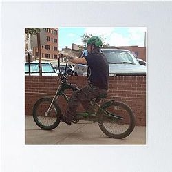 Gothic Badboy Poster I Ride Bike