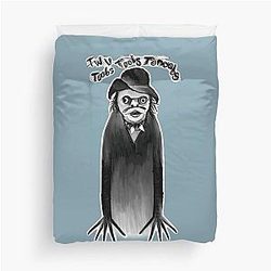 Pie High Gothic King Cobra White Background Duvet Cover