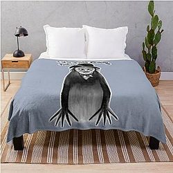 Pie Gothic King Cobra White Background Throw Blanket
