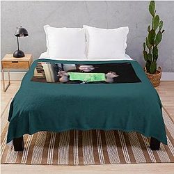 King Cobr a Gothic Badboy Green TwU Throw Blanket