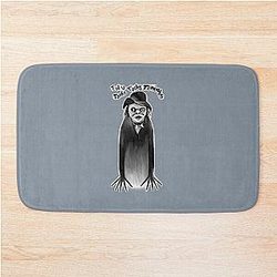 Pie High Gothic King Cobra White Background Bath Mat