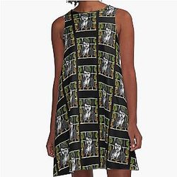 Gothic King Cobra Kinda Famous A-Line Dress