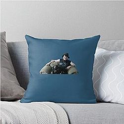 King Cobra Throne Gothic Badboy Throw Pillow