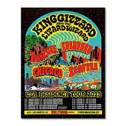 USA Residency Tour 2023 DTNK0807 King Gizzard & the Lizard Wizard Posters