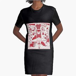 King Gizzard and the Lizard Wizard  The Castle in the Air Artwork Drawing Graphic T-Shirt Dress
