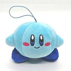 8cm Blue Cute Kirby Plush Keychain