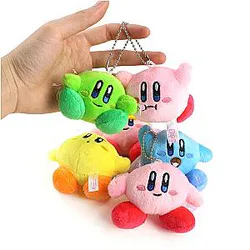 Cute Kirby Cartoon Dolls Colorful Keychain