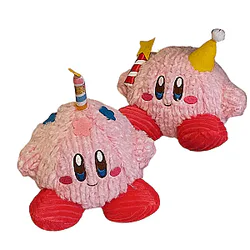 12cm Pink Star Kirby Birthday Cake Candle Decoration Doll Plush