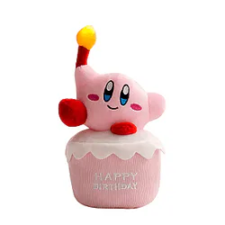 20cm Pink Kirby Birthday Cake happy Birthday Plush