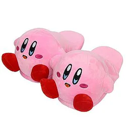 Star Kirby Pink Cartoon Plush Slippers