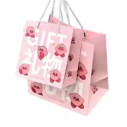 Kirby Cartoon Cute Graffiti Portable Creative Large Capacity Square Gift Paper Bag