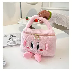 Kirby Sanrio Plush Cosmetic Bag Girls Makeup Travel Storage Bag