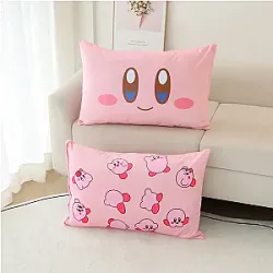 Cute Kirby Lovely Japanese Style Anime Double Sided Printing Pink Kirby Pillow Cover