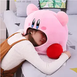 Anime Games Kirby Cartoon Plush Doll Funny Nap Pillow Soft Pet Cat Nest