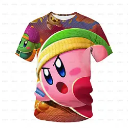 Kirby Cute Cartoon 3D Print T-shirts