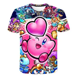 Summer Kirby Game Anime Cartoon Kids Baby T Shirt