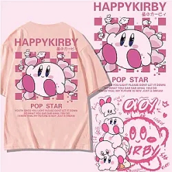 Cartoon Cute Star Kirby Short-sleeved T-shirt
