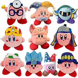 20-25cm Pink Kirby Cosplay Swordsman Knight Naruto Chef Doctor Strawberry Toys Plush