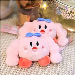 12cm Kirby Stuffed Plush Toys Muscle Kirby Toy Keychains