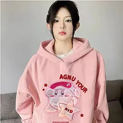 Kirby Good Texture Anti-Pilling Sweet Girl Hoodies