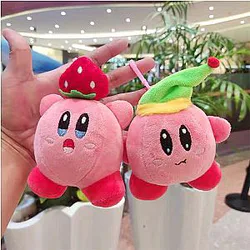 Star Kirby Pink Round Dolls Keychains