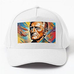 Colorful digital portrait inspired by Kirk Douglas on pop art background Baseball Cap