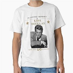 In loving memory of Kirk Douglas Classic T-Shirt 
becomes:
In Loving Memory of Kirk Douglas T-Shirt